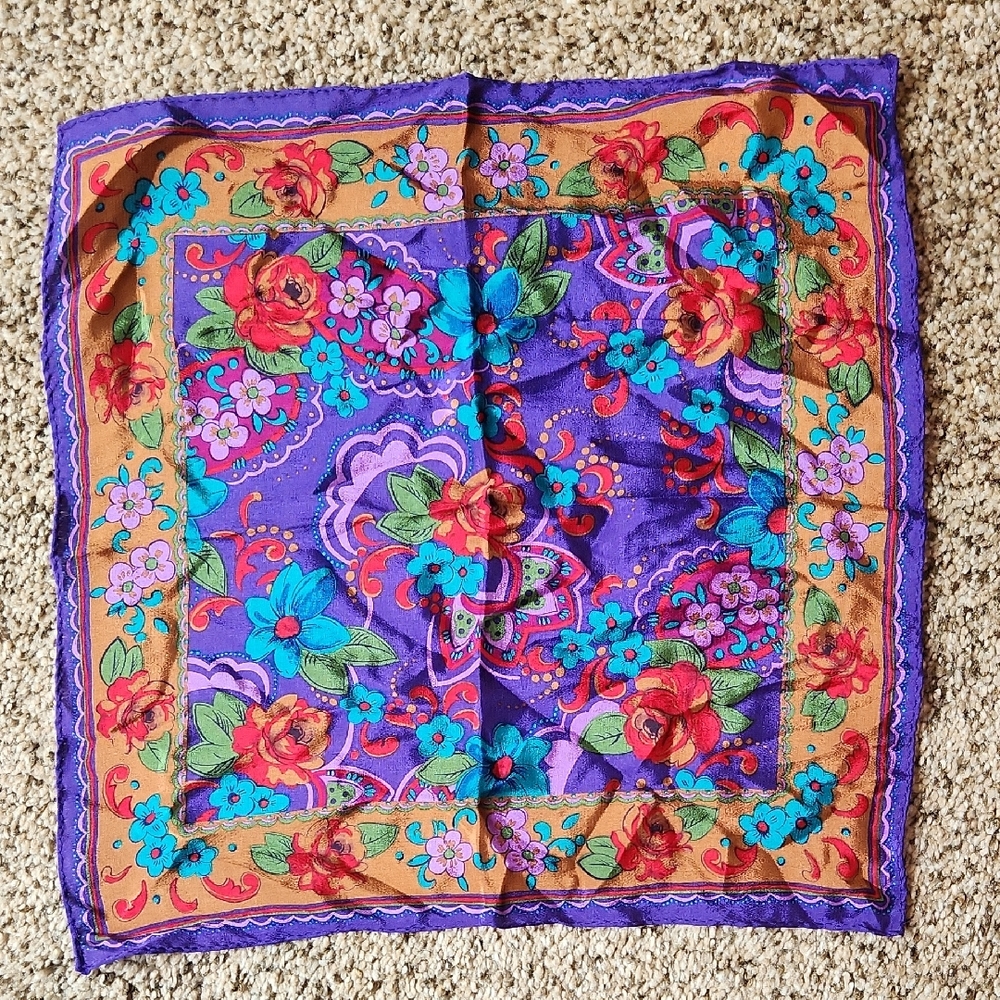 Van Horn | Silk Vintage Floral Scarf
